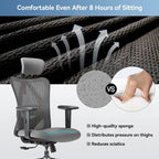 Sedia da ufficio ergonomica con supporto lombare regolabile