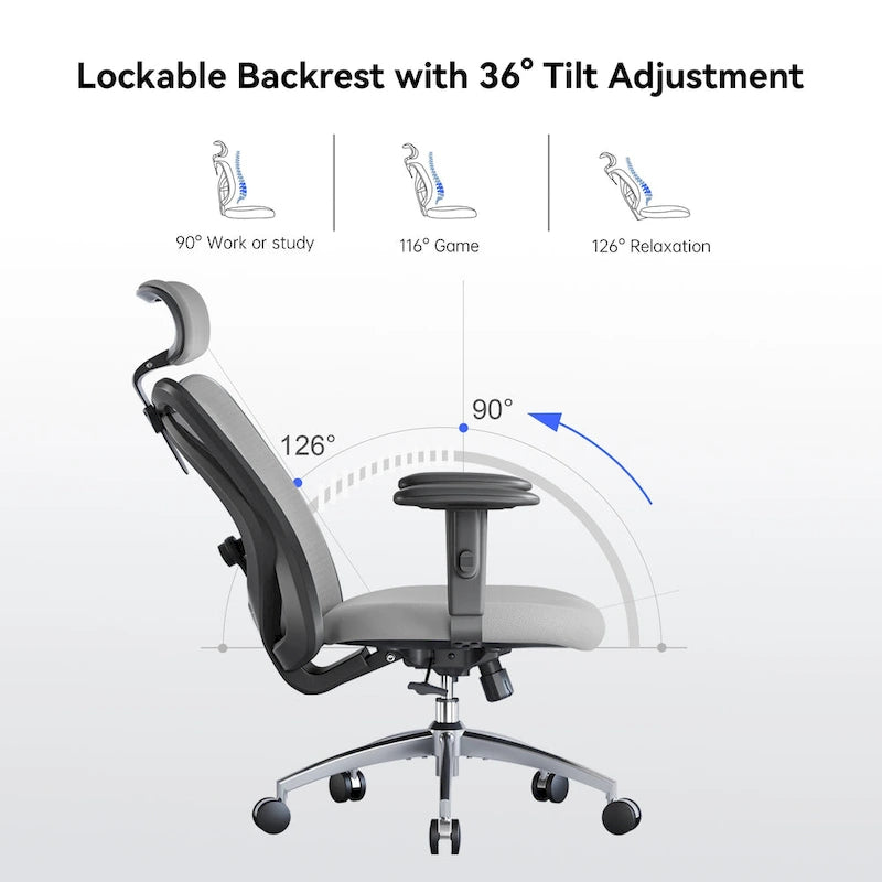 Sedia da ufficio ergonomica con supporto lombare regolabile
