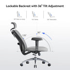 Sedia da ufficio ergonomica con supporto lombare regolabile
