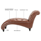 Chaise longue trapuntata senza braccioli - 62,8 x 27,17 x 32,87