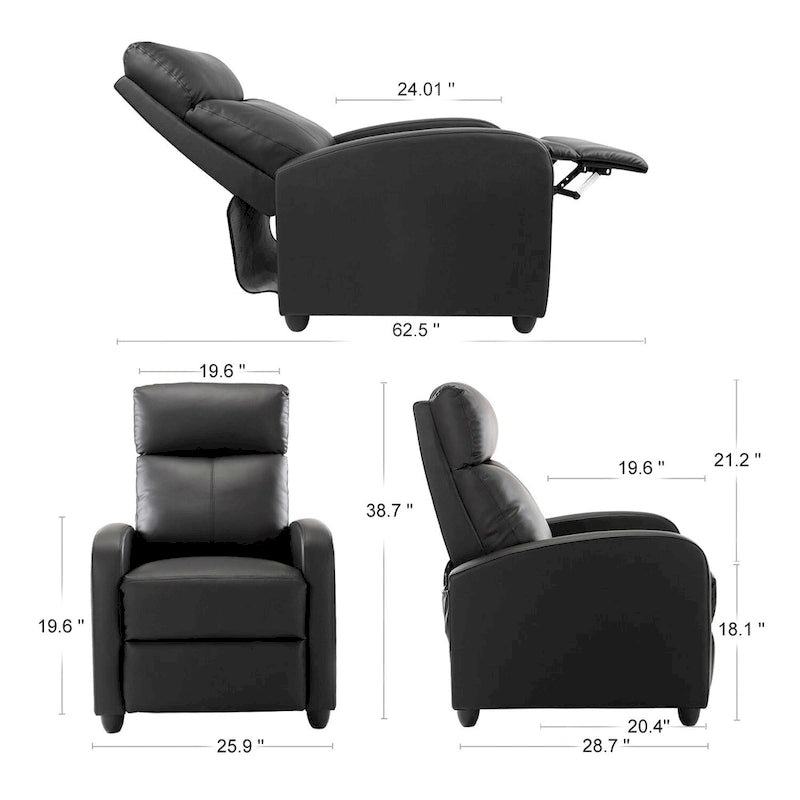 Poltrona reclinabile per massaggio con spinta manuale, poltrona reclinabile per home theater