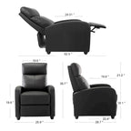 Poltrona reclinabile per massaggio con spinta manuale, poltrona reclinabile per home theater