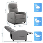 Poltrona reclinabile per massaggio con spinta manuale, poltrona reclinabile per home theater