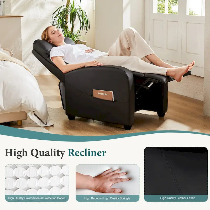 Poltrona reclinabile per massaggio con spinta manuale, poltrona reclinabile per home theater