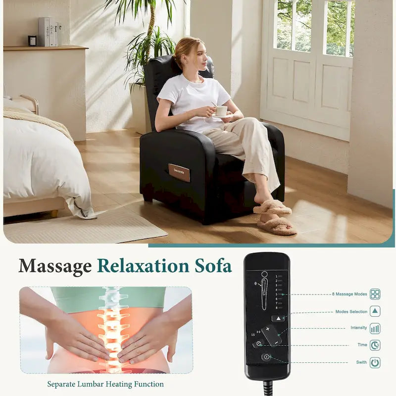 Poltrona reclinabile per massaggio con spinta manuale, poltrona reclinabile per home theater