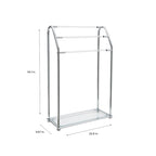 Porta asciugamani in acrilico autoportante - 22.75x9.87x34.12