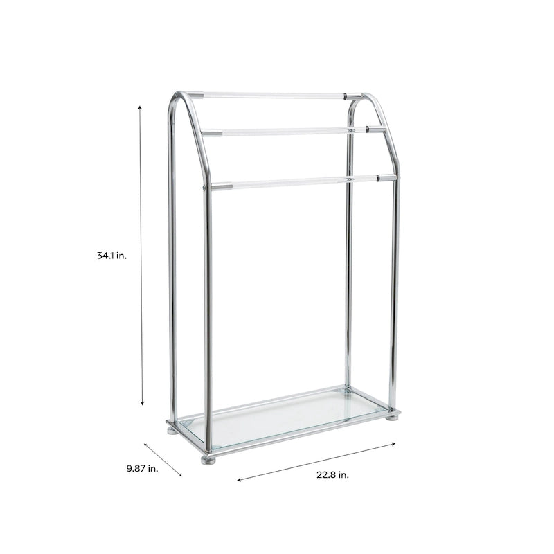 Porta asciugamani in acrilico autoportante - 22.75x9.87x34.12