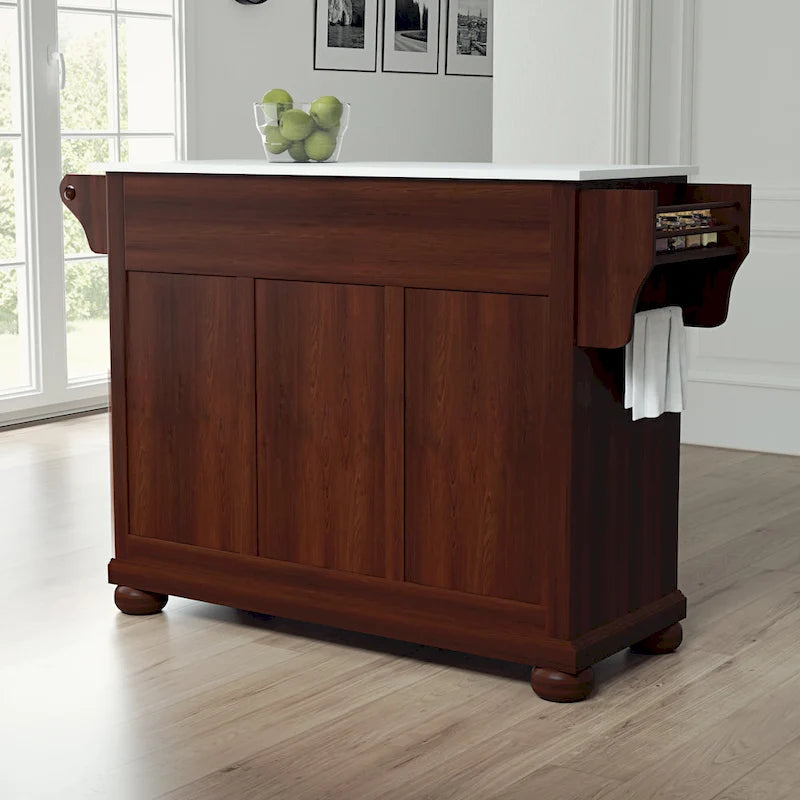 Isola/Carrello da Cucina Full Size con Piano in Granito - 52 L x 18 P x 34 H