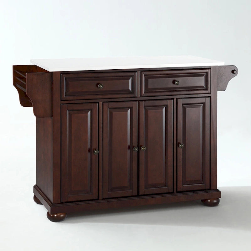 Isola/Carrello da Cucina Full Size con Piano in Granito - 52 L x 18 P x 34 H