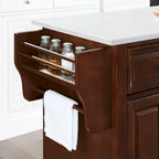 Isola/Carrello da Cucina Full Size con Piano in Granito - 52 L x 18 P x 34 H