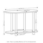 Tavolino ovale Turn-N-Tube moderno senza attrezzi
