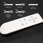 Base letto regolabile imbottita antiscivolo con telecomando wireless