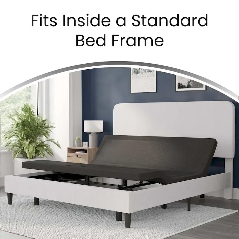 Base letto regolabile imbottita antiscivolo con telecomando wireless