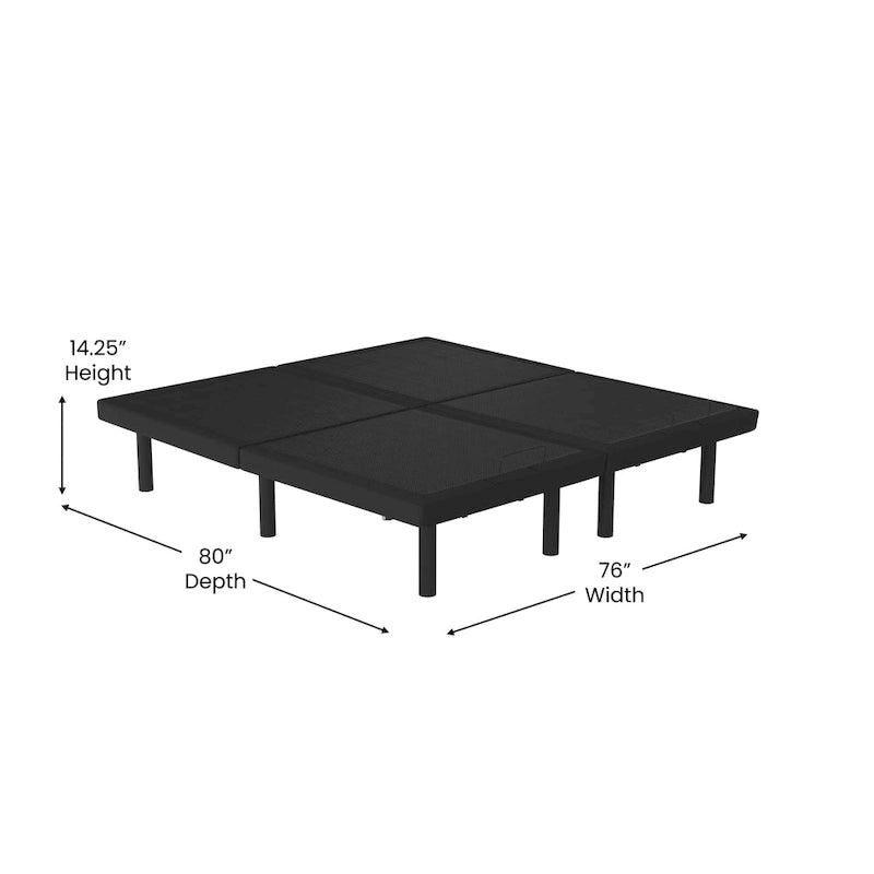 Base letto regolabile imbottita antiscivolo con telecomando wireless