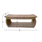 Panca Connor in legno di recupero - 42L x 17A x 14P