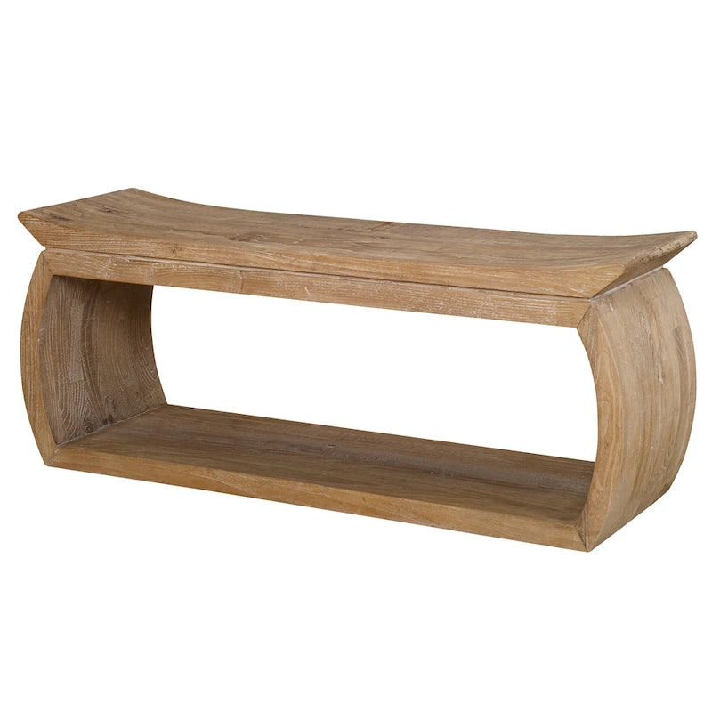 Panca Connor in legno di recupero - 42L x 17A x 14P