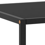 Tavolino da Caffè Nero con Vetro Nero 100x50x35 cm