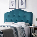 Testiera Imbottita Tufted a Gobba di Cammello per Letto Singolo