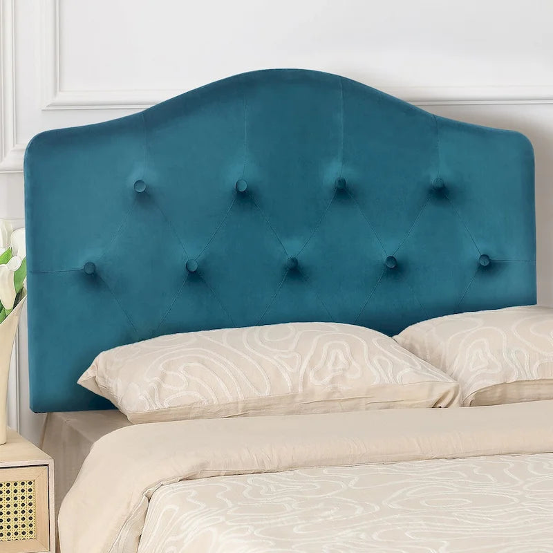 Testiera Imbottita Tufted a Gobba di Cammello per Letto Singolo