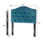 Testiera Imbottita Tufted a Gobba di Cammello per Letto Singolo