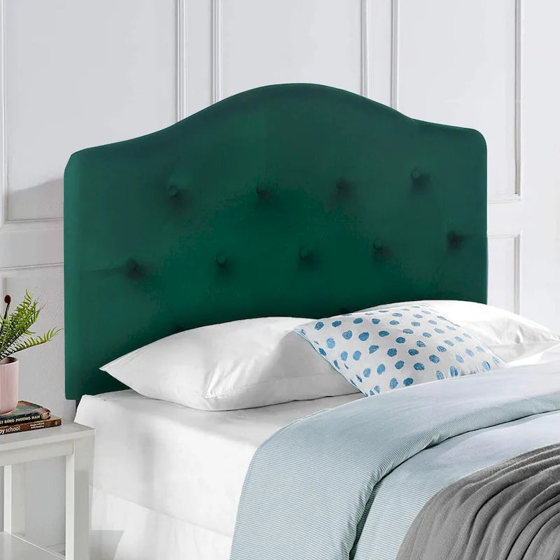 Testiera Imbottita Tufted a Gobba di Cammello per Letto Singolo