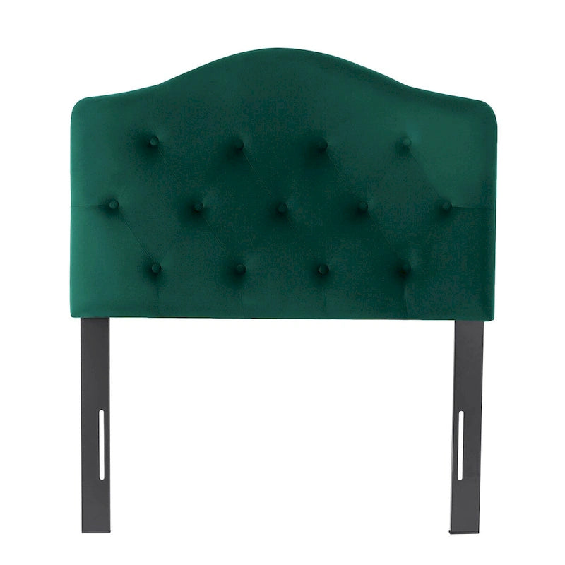 Testiera Imbottita Tufted a Gobba di Cammello per Letto Singolo