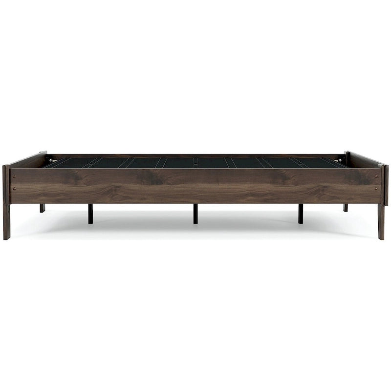 Letto a piattaforma Calverson Mocha con 2 comodini