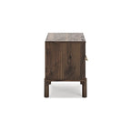Letto a piattaforma Calverson Mocha con 2 comodini