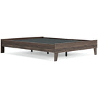 Letto a piattaforma Calverson Mocha con 2 comodini