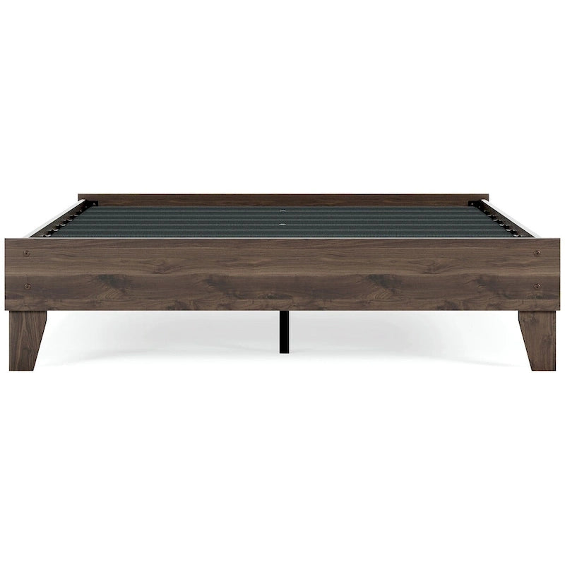 Letto a piattaforma Calverson Mocha con 2 comodini