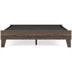 Letto a piattaforma Calverson Mocha con 2 comodini