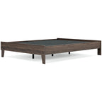 Letto a piattaforma Calverson Mocha con 2 comodini