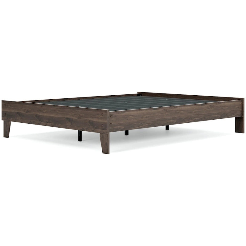 Letto a piattaforma Calverson Mocha con 2 comodini