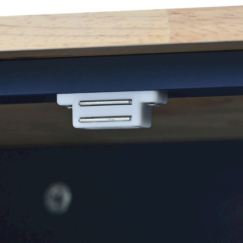 Isola per Cucina Mobile con Ruote a Scomparsa, Piano in Legno Massello