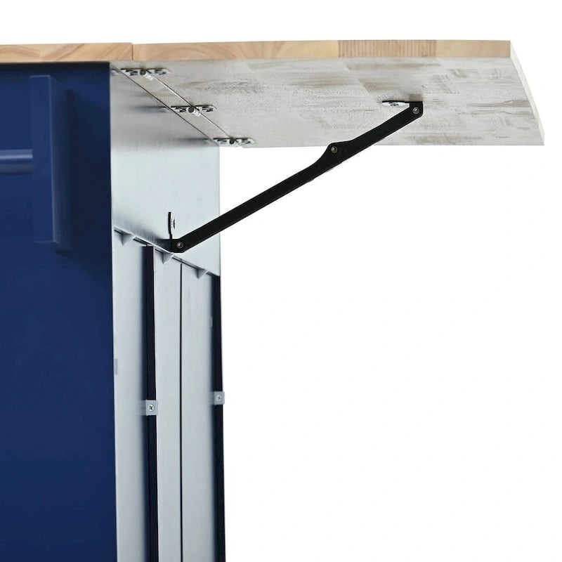 Isola per Cucina Mobile con Ruote a Scomparsa, Piano in Legno Massello