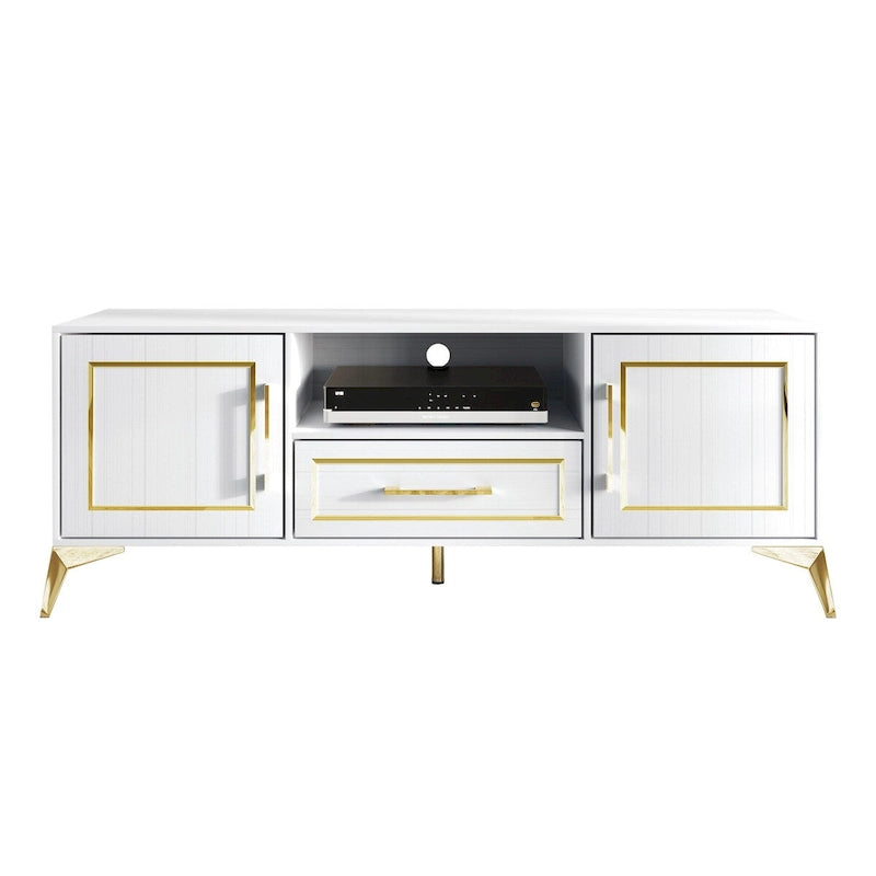 Consolle porta TV moderna di colore bianco