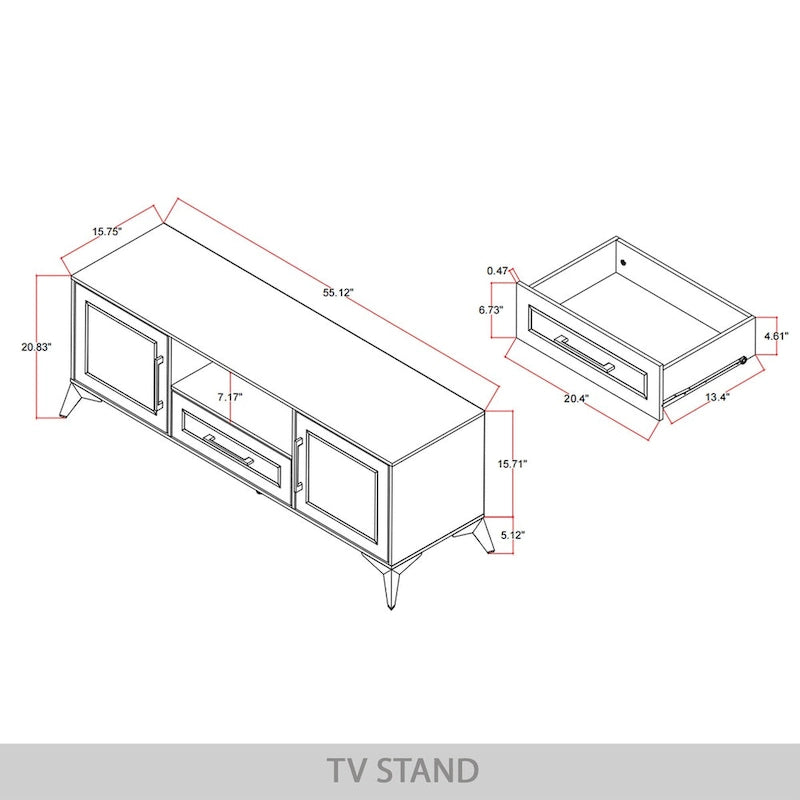 Consolle porta TV moderna di colore bianco