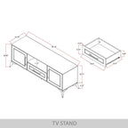 Consolle porta TV moderna di colore bianco