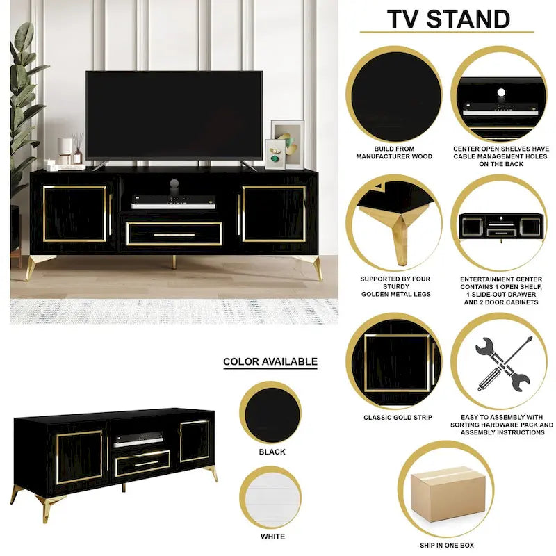 Consolle porta TV moderna di colore bianco