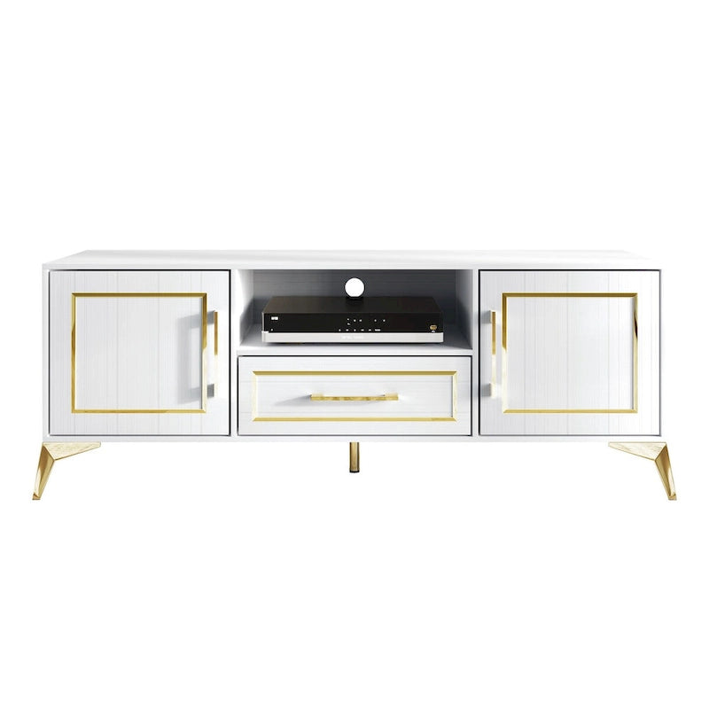 Consolle porta TV moderna di colore bianco