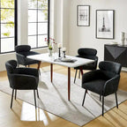 Sedia da pranzo Amos Modern Bouclé con piedini regolabili