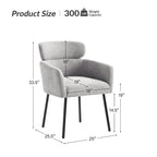 Sedia da pranzo Amos Modern Bouclé con piedini regolabili