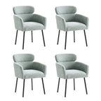 Sedia da pranzo Amos Modern Bouclé con piedini regolabili