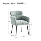 Sedia da pranzo Amos Modern Bouclé con piedini regolabili