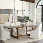 Classic Home Lyra 80-110 Extendable Dining Table in Smoke Brown - 80-110Wx39Dx30H