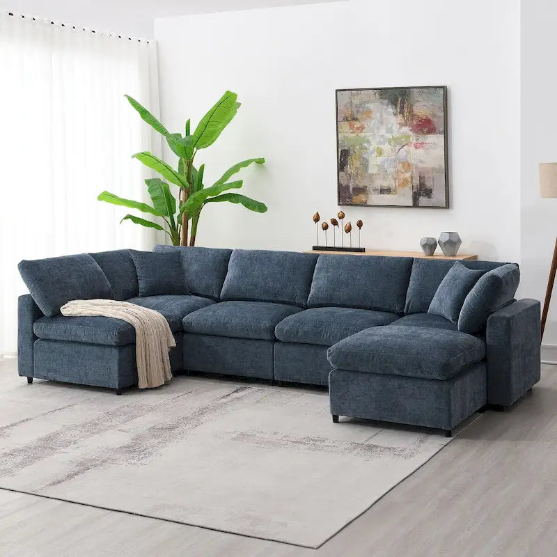 Moderno Divano Letto Modulare Cloud con Divano Sezionale a 6 Posti