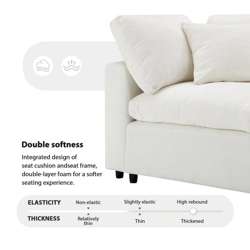 Moderno Divano Letto Modulare Cloud con Divano Sezionale a 6 Posti
