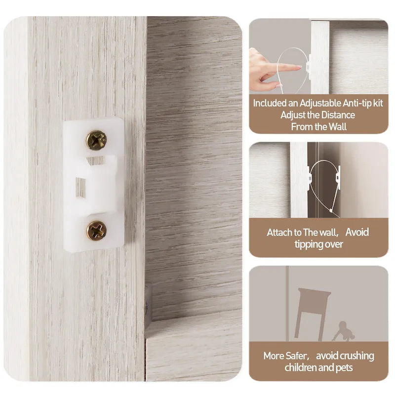 Tavolino Consolle Boho in Rattan Naturale con Piano Allargato e 2 Cassetti