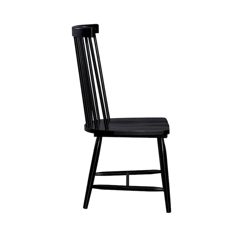 Set tavolo rettangolare 7 pezzi Capeside Cottage bianco e nero