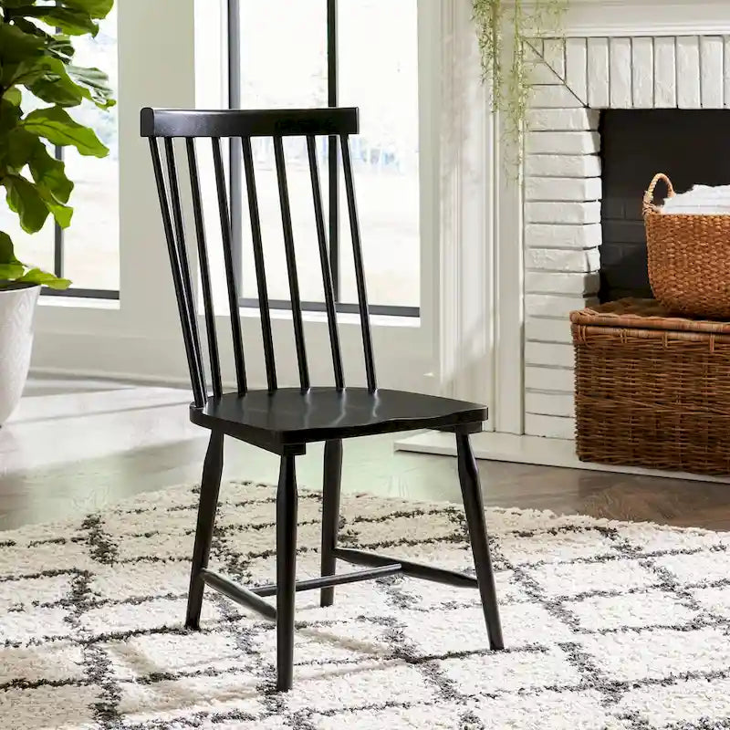 Set tavolo rettangolare 7 pezzi Capeside Cottage bianco e nero